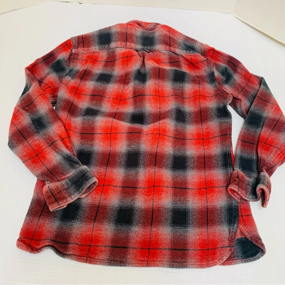 Levi's Red and Black Plaid Overshirt Mens Size M
